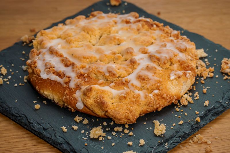 Cinnamon Dessert Pizza with sweet glaze