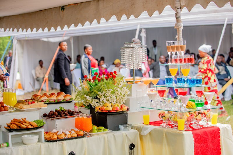Pizza Ranch catering setup at a large event