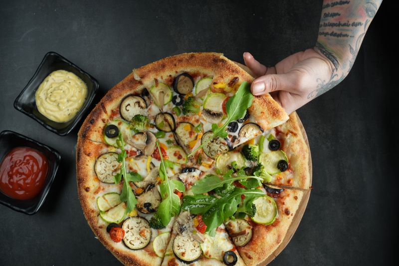 BBQ ranch pizza with smoky sauce